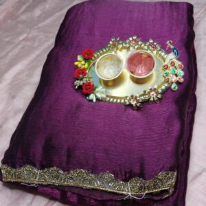 Purple Silk Blend Saree