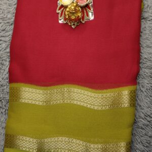 Ruby Gold Classic Border Saree