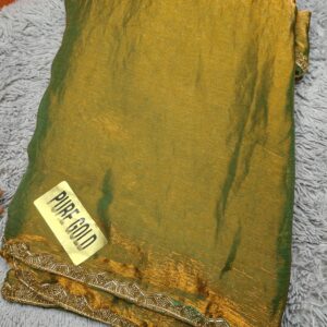 Antique Gold Tissue Elegance Saree
