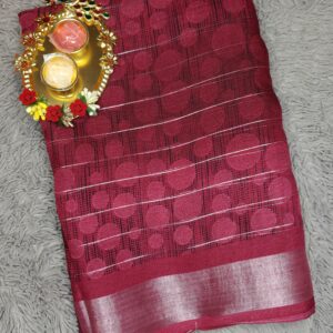Crimson Rhythm Silk Blend Saree