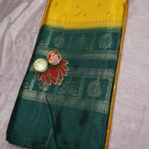 Suvarna Mayura Temple Silk Blend Saree