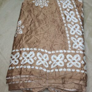 Bronze Blossom Crushed Print Saree