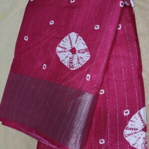 Ruby Ikat Whisper Cotton Silk Saree