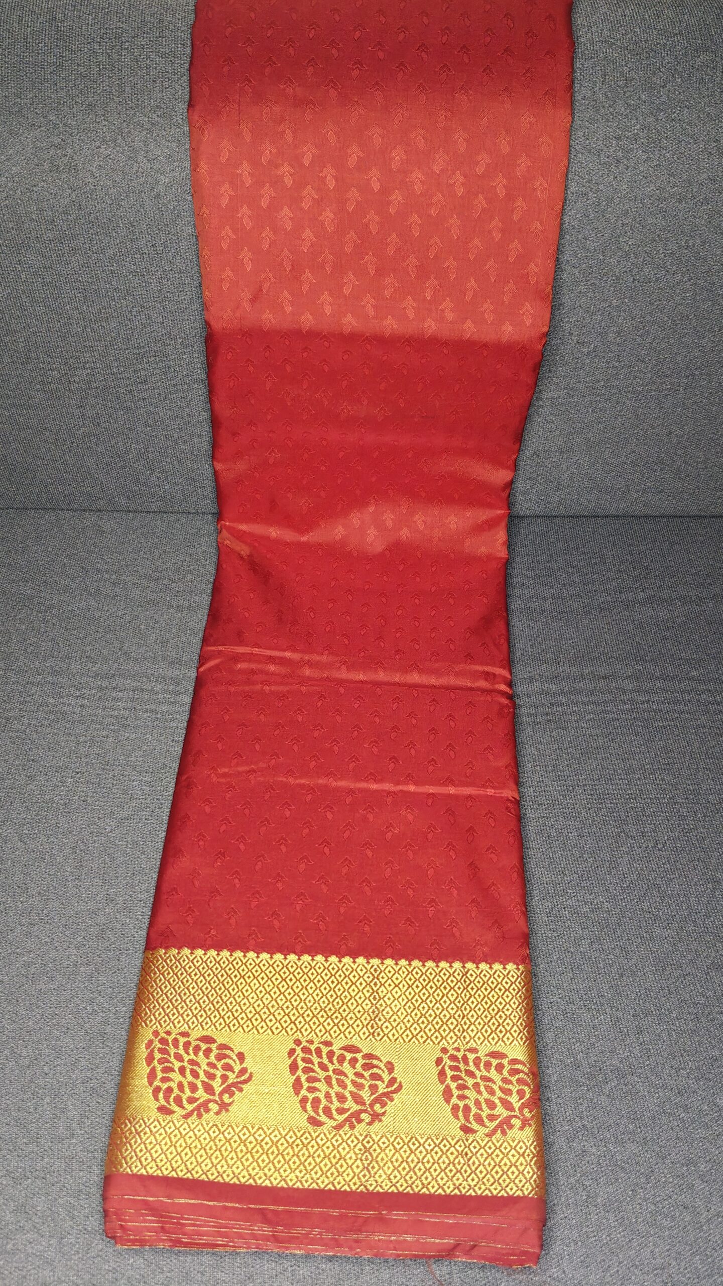 Crimson Heritage Butta Silk Saree - Image 3